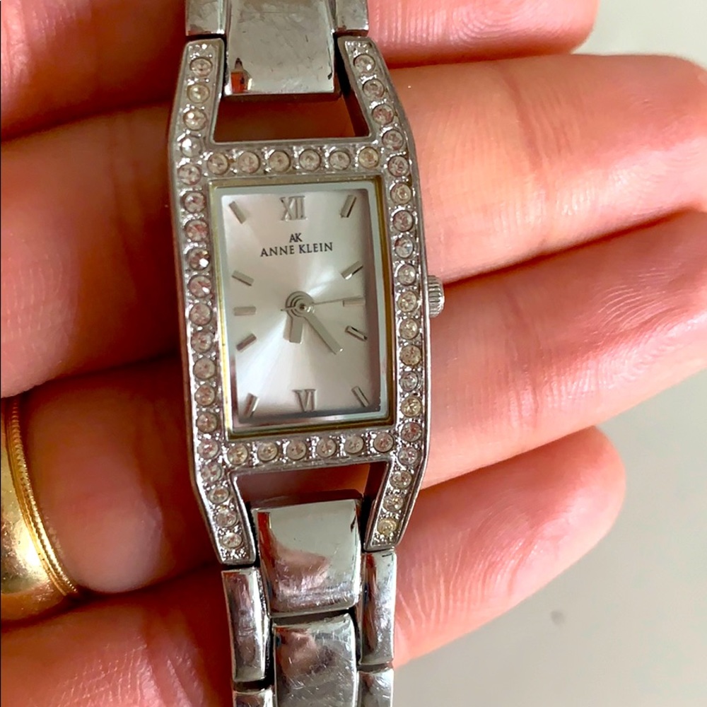 Anne Klein silver stainless steel watch